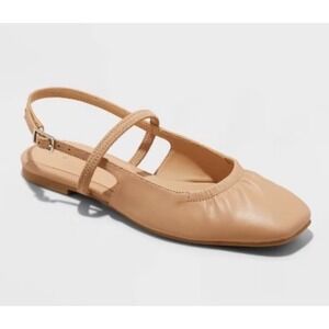 A New Day Women's Vada Slingback Scrunch Toe Flats 7.5